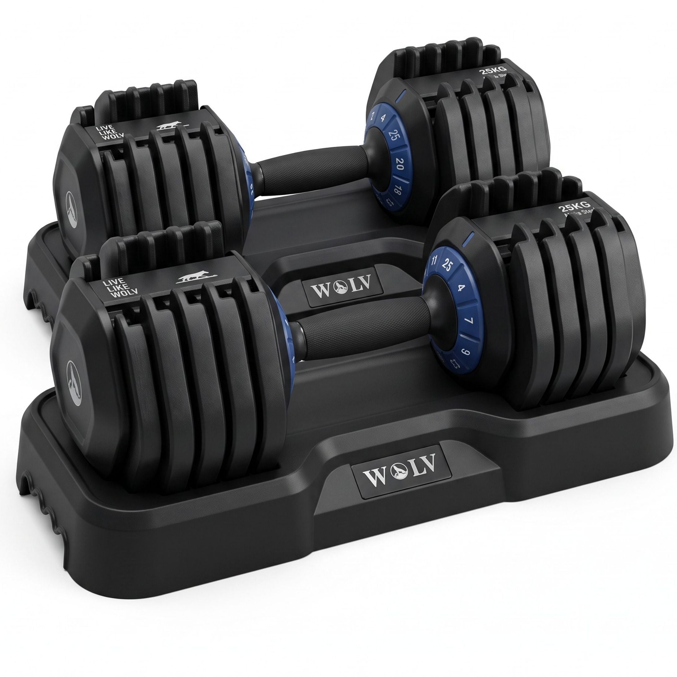 VERSTELBARE HALTERS 25KG - SET VAN 2