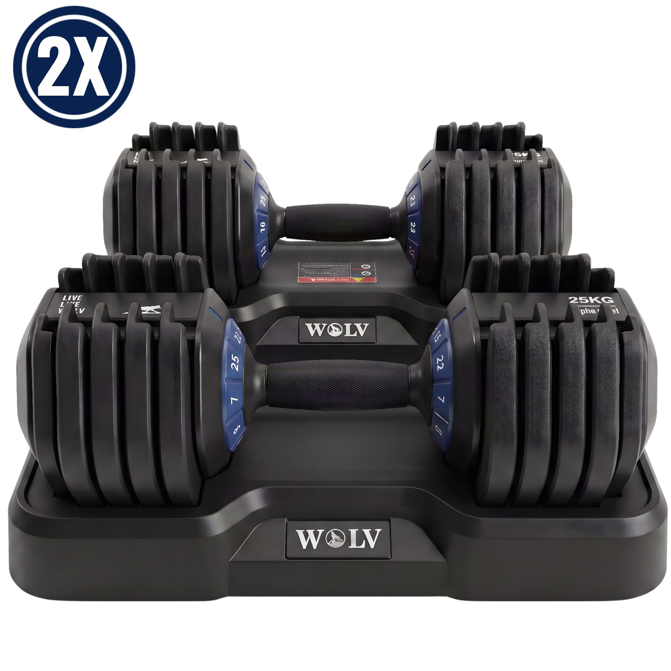 VERSTELBARE HALTERS 25KG - SET VAN 2