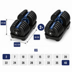 Verstelbare halters 40KG — Set van 2