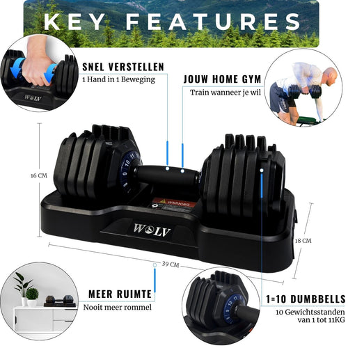 VERSTELBARE HALTER 11KG