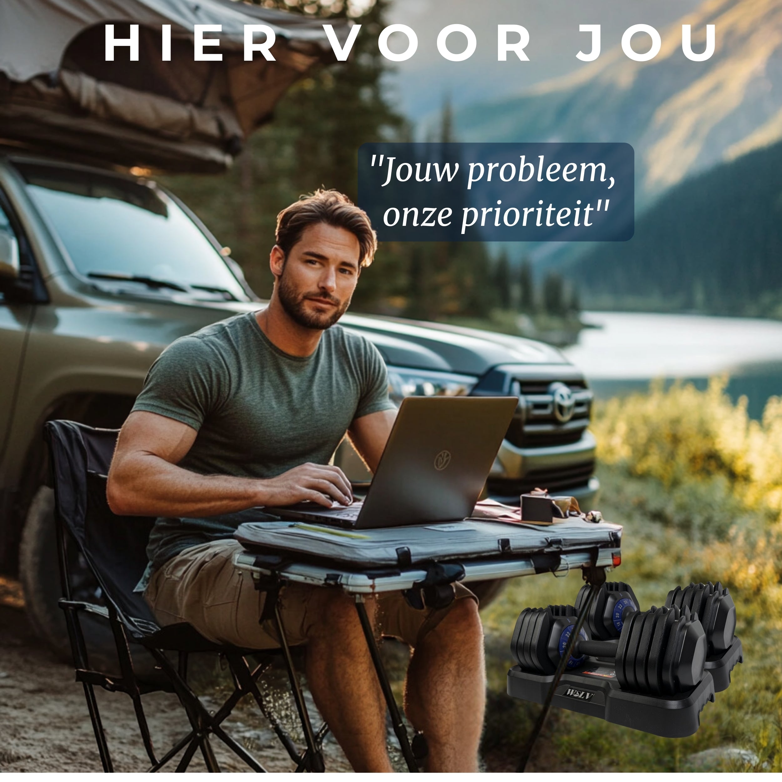 VERSTELBARE HALTERS 25KG - SET VAN 2