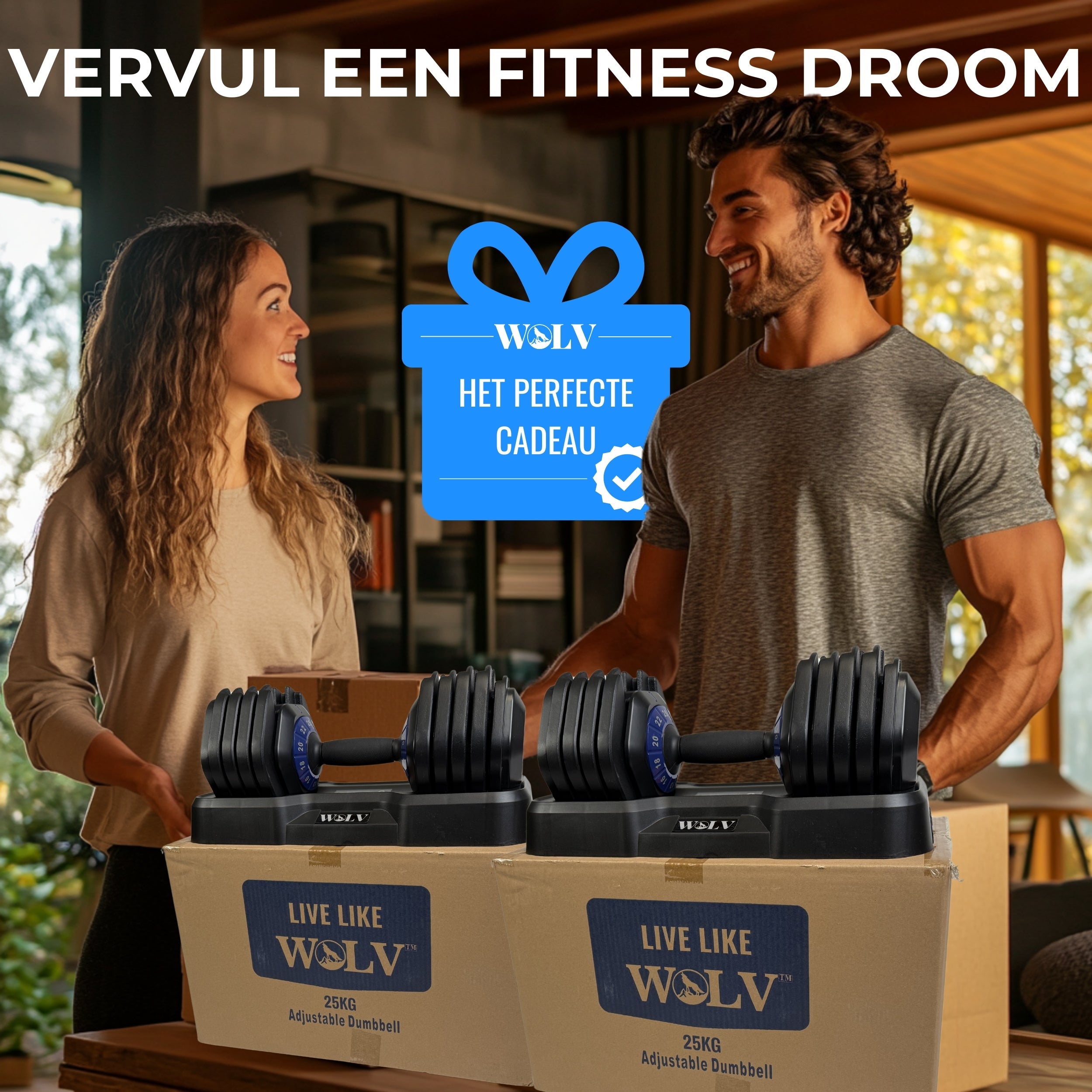 VERSTELBARE HALTERS 25KG - SET VAN 2