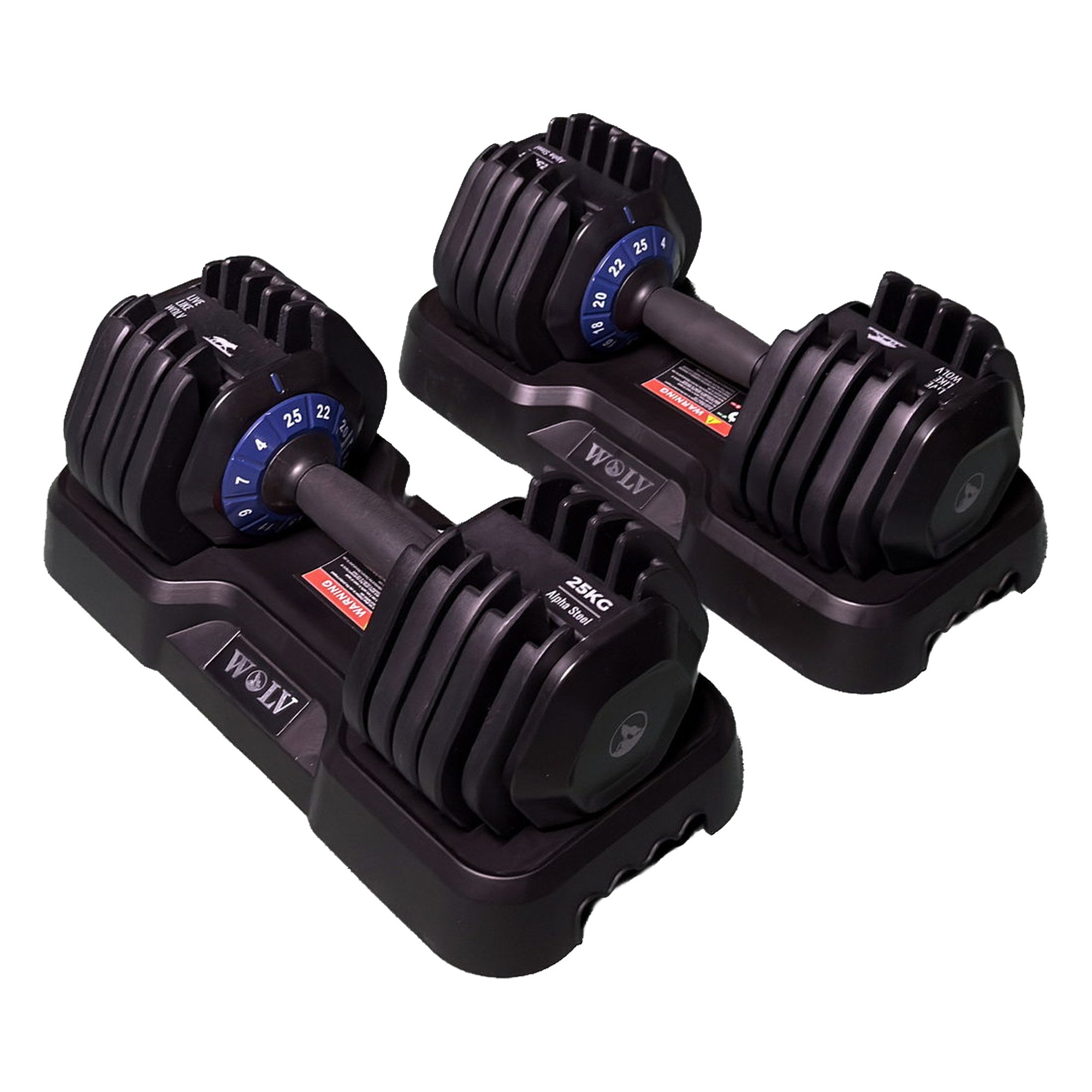VERSTELBARE HALTERS 25KG - SET VAN 2