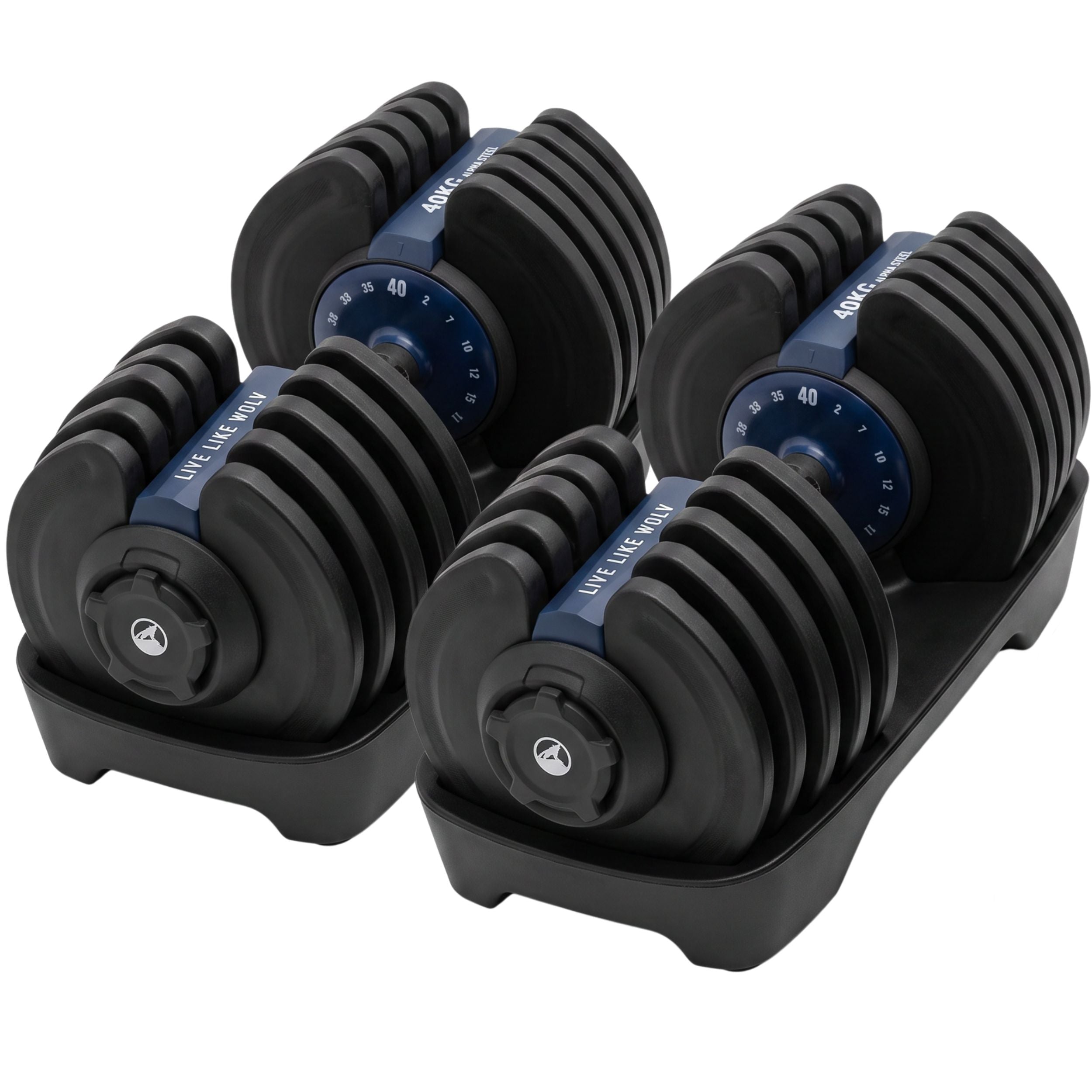 VERSTELBARE HALTERS 40KG - SET VAN 2