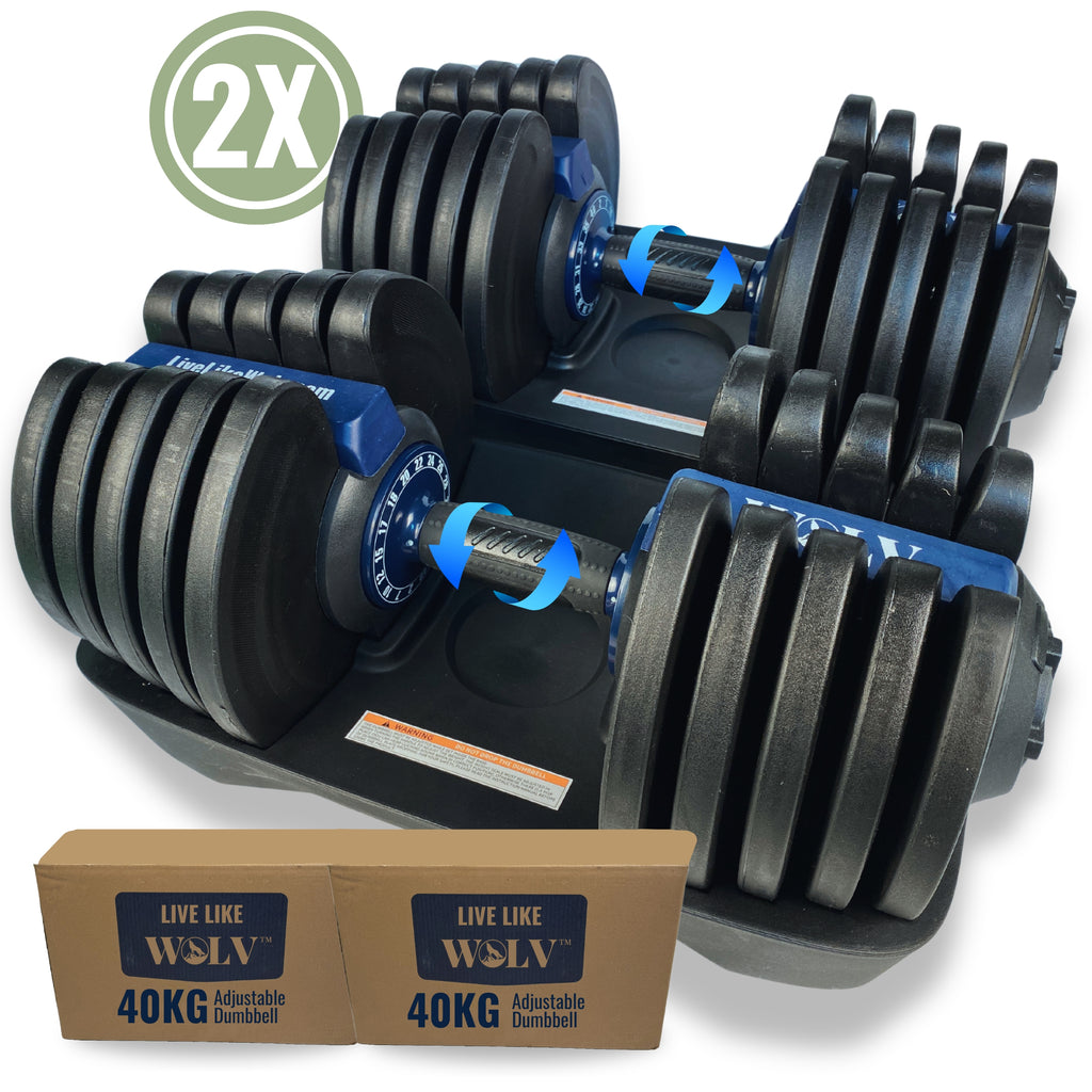 VERSTELBARE HALTERS 40KG - SET VAN 2