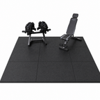 WOLV Home Gym Setup — Adjustable Dumbbells, Bench, Rack & Tiles