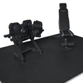WOLV Home Gym Setup B met verstelbare halters van 40 kg, halterrek, Bastion-trainingsbank en rubberen vloertegels