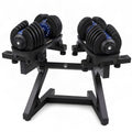 VERSTELBARE HALTERS 40KG - SET VAN 2 + HALTERREK