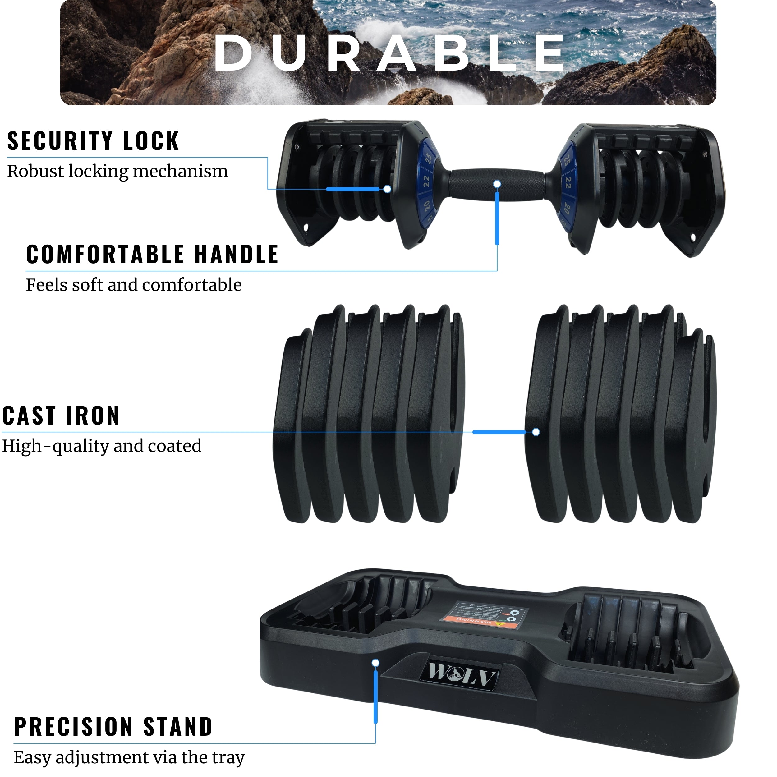 VERSTELBARE HALTER 25KG