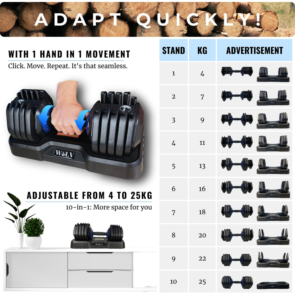 ADJUSTABLE DUMBBELL 25KG