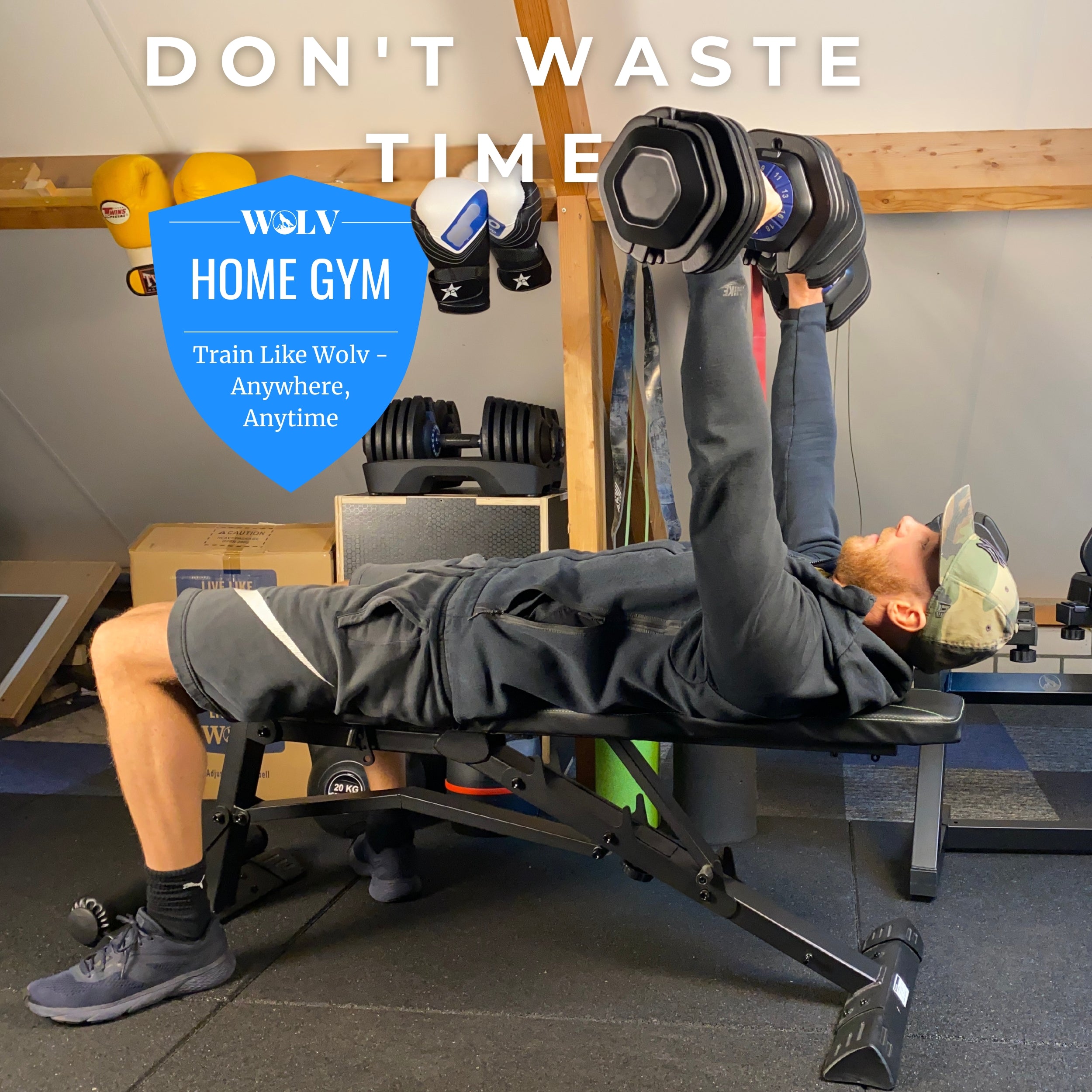 VERSTELBARE HALTERS 25KG - SET VAN 2 + HALTERREK