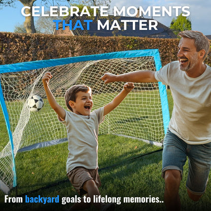 FOLDABLE SOCCER GOALS FOR KIDS - 2-PACK