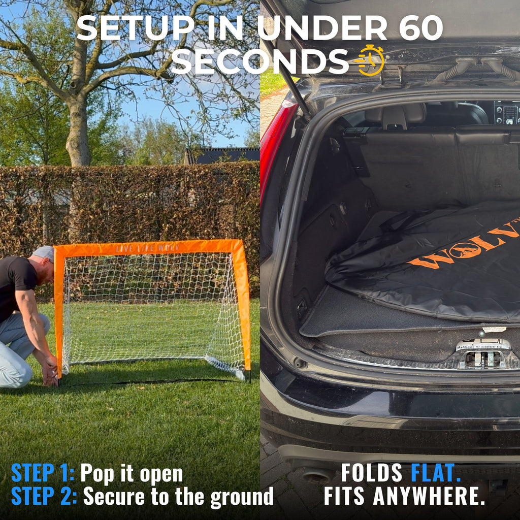 OPVOUWBARE VOETBALDOELTJES VOOR KINDEREN - SET VAN 2