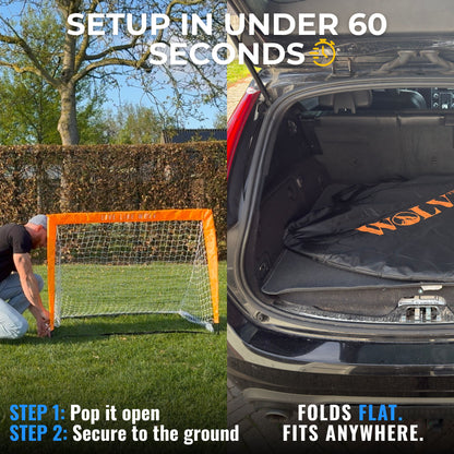 FOLDABLE SOCCER GOALS FOR KIDS - 2-PACK