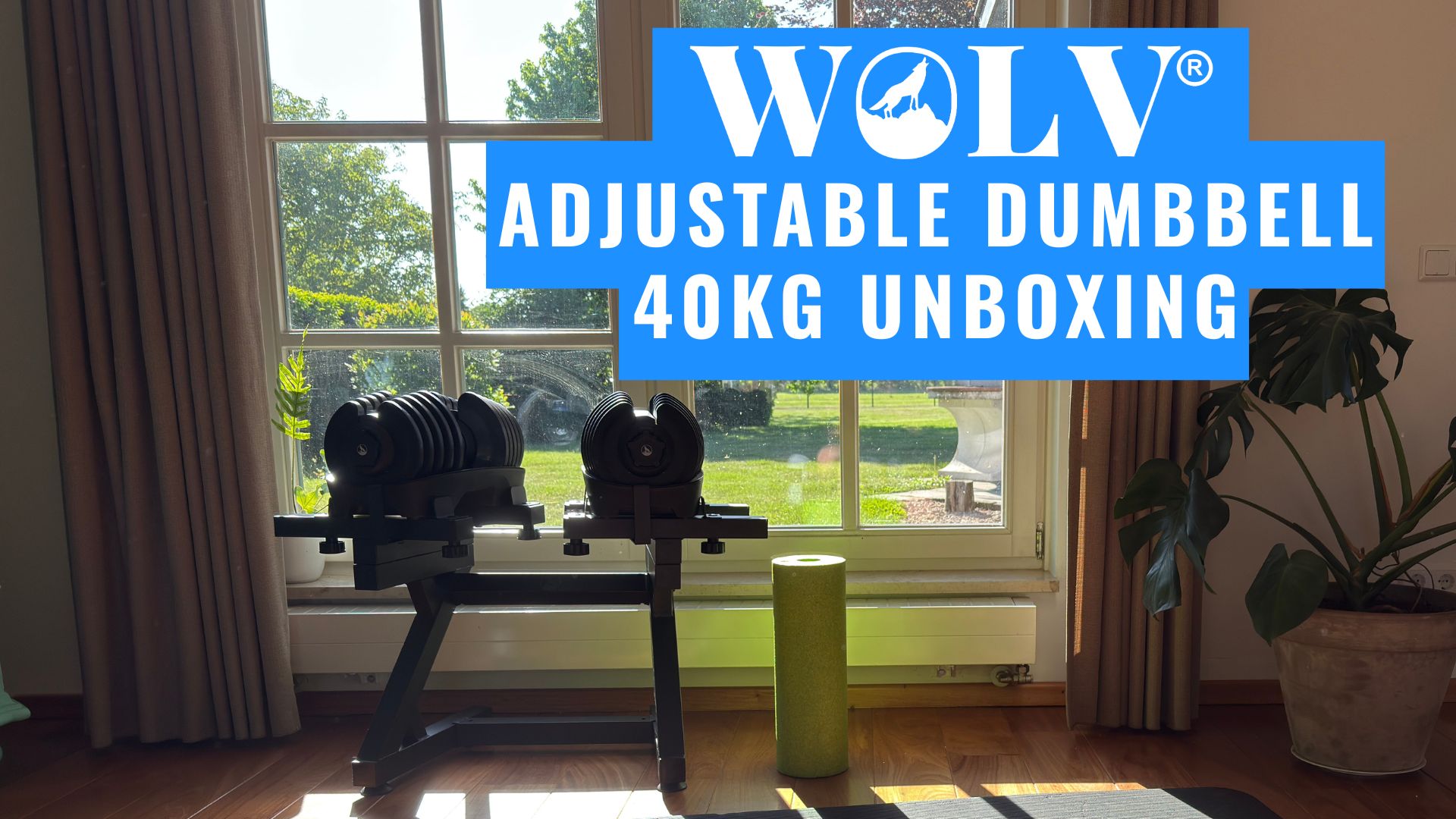 Load video: WOLV verstellbare dumbbels 16 in 1 halters