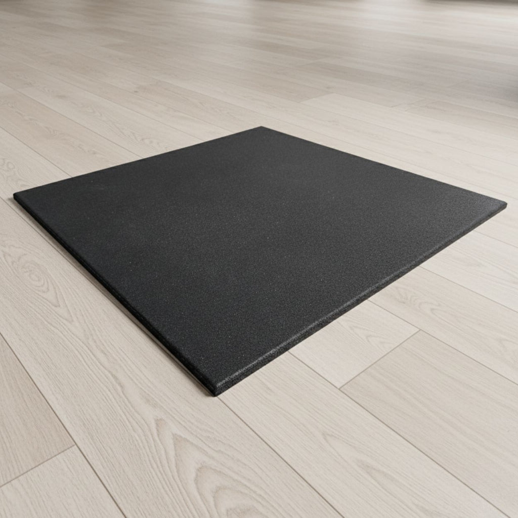 Rubber Gym Floor Tile | 100×100 cm × 2 cm | Shock-Absorbing Mat for Home Gym Setups