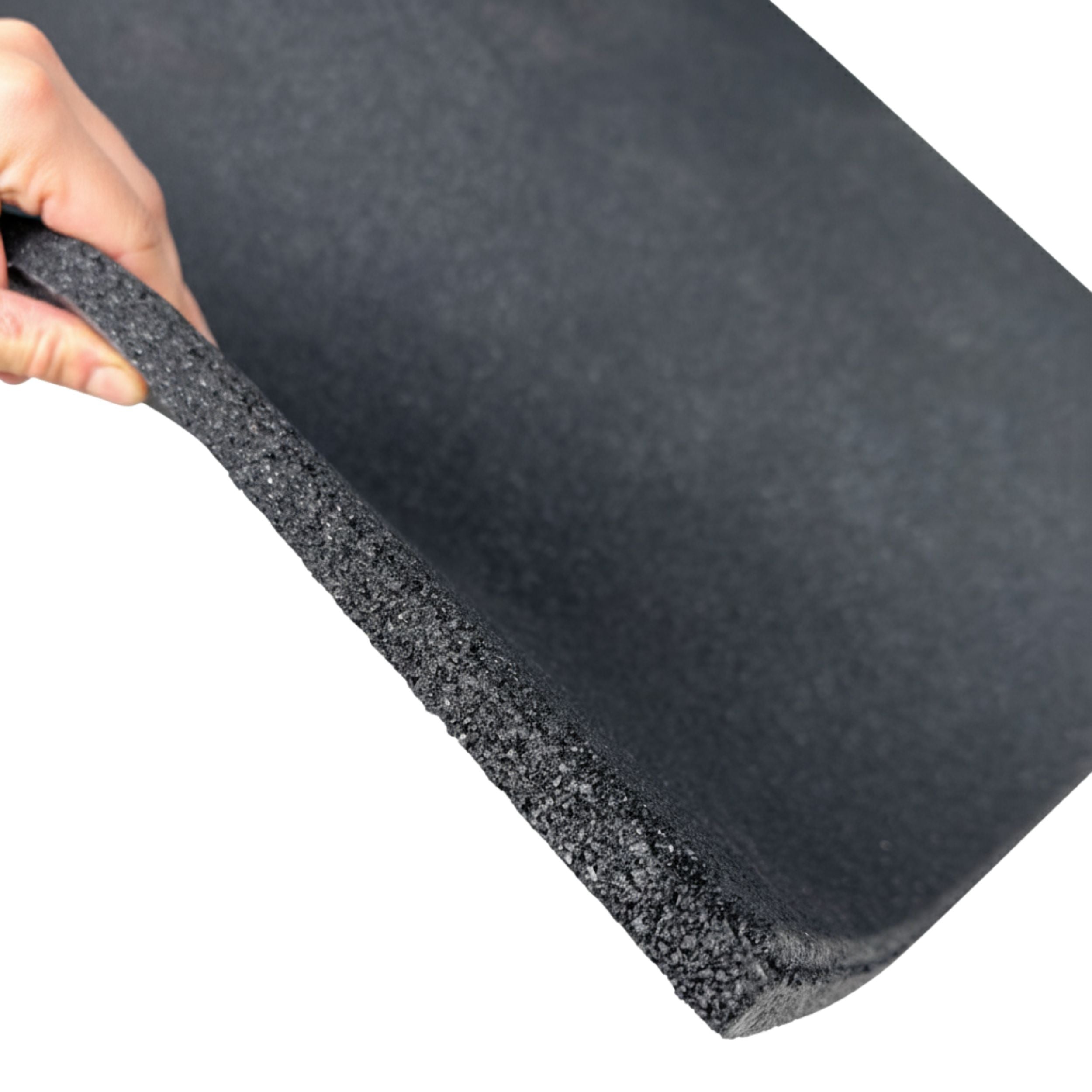 Rubber Gym Floor Tile | 100×100 cm × 2 cm | Shock-Absorbing Mat for Home Gym Setups