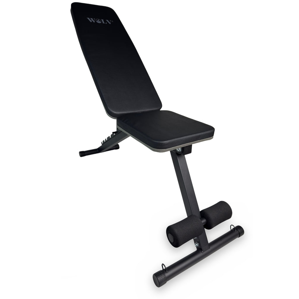 WOLV Core trainingsbank in schuine stand en ingeklapt