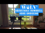 VERSTELBARE HALTERS 40KG - SET VAN 2 + HALTERREK